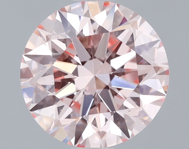 Actual 1.5 carat Intense Pink Round lab-grown diamond
