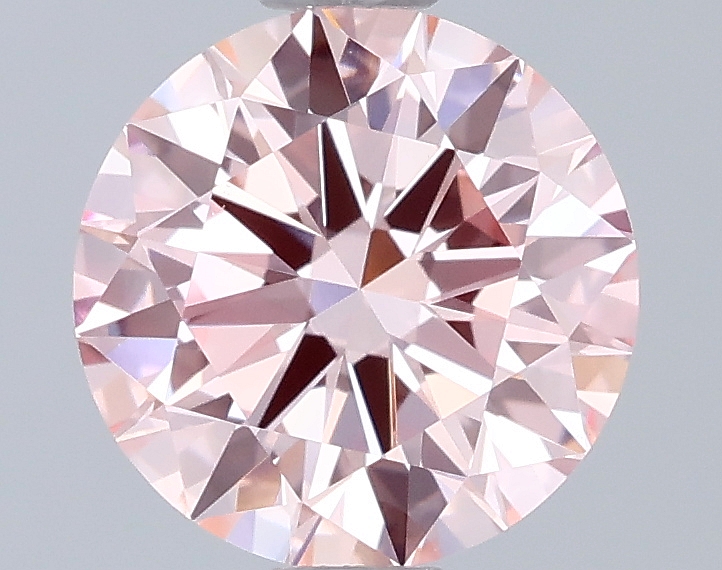 Actual 1.19 carat Intense Pink Round lab-grown diamond