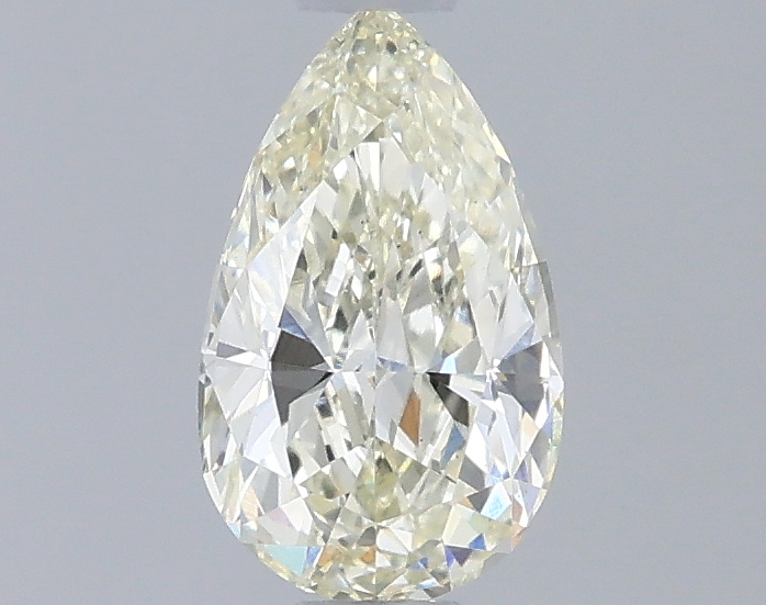 Actual 0.55 carat Light Yellow Pear lab-grown diamond