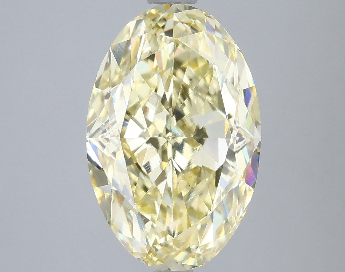 Actual 5 carat Fancy Intense Yellow Oval lab-grown diamond