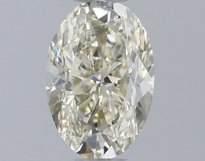 Actual 0.5 carat Light Yellow Oval lab-grown diamond