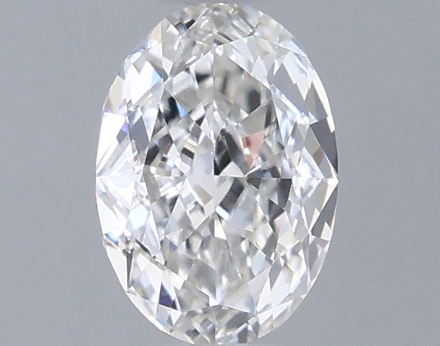 Actual 0.44 carat F Oval lab-grown diamond
