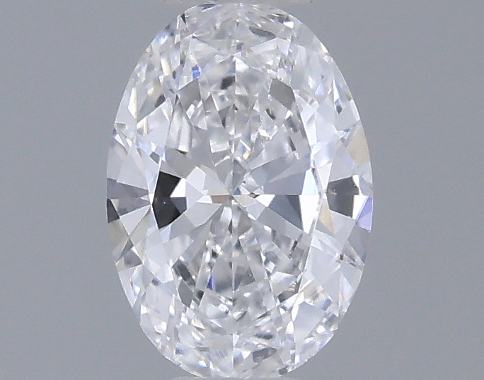 Actual 0.3 carat D Oval lab-grown diamond