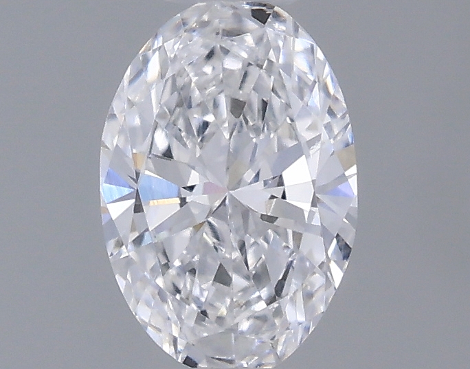 Actual 0.3 carat D Oval lab-grown diamond