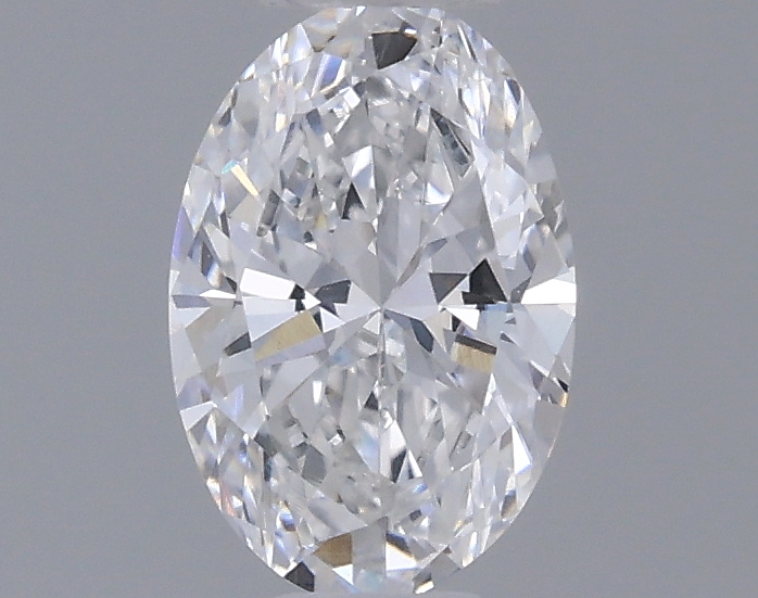 Actual 0.34 carat D Oval lab-grown diamond