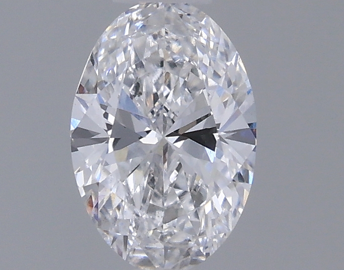 Actual 0.31 carat D Oval lab-grown diamond