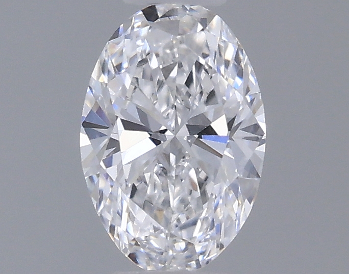 Actual 0.31 carat D Oval lab-grown diamond