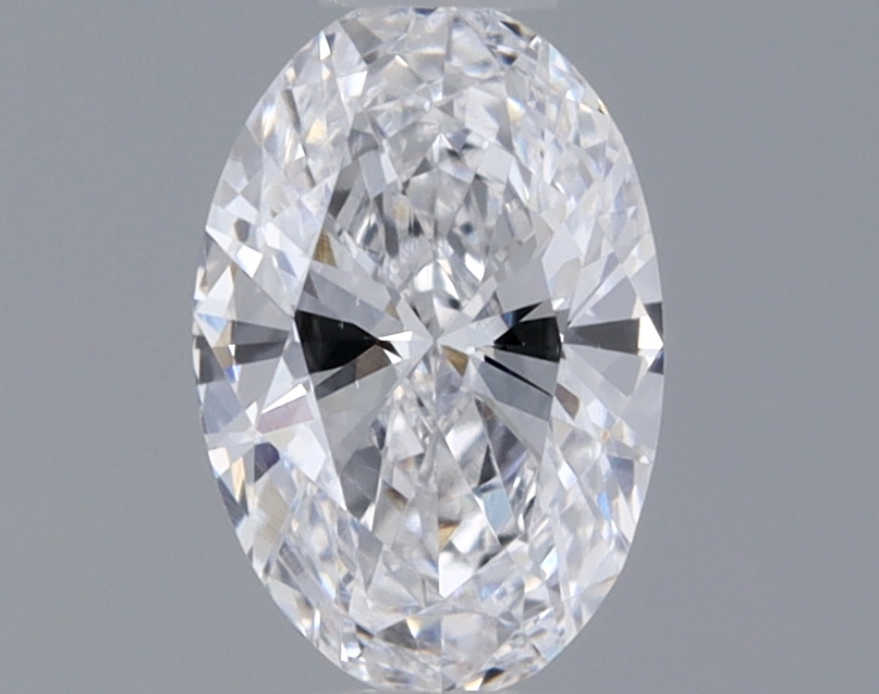 Actual 0.3 carat D Oval lab-grown diamond