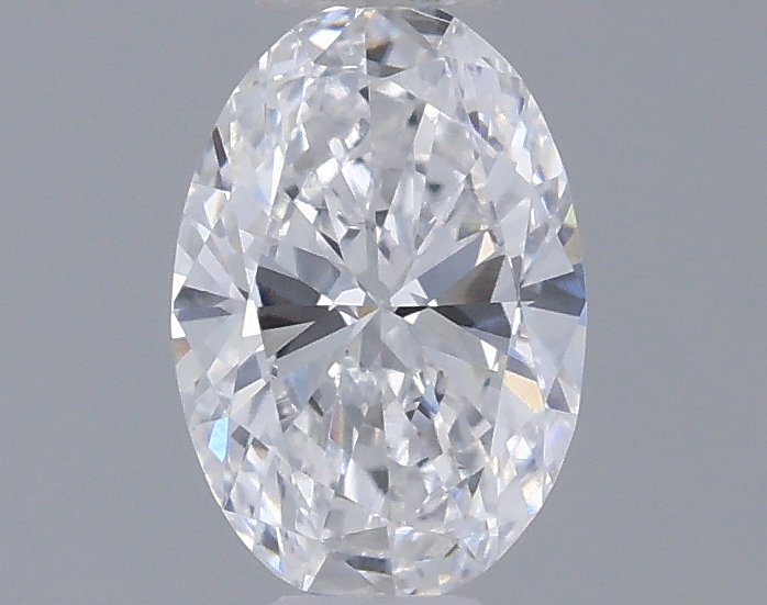 Actual 0.35 carat D Oval lab-grown diamond