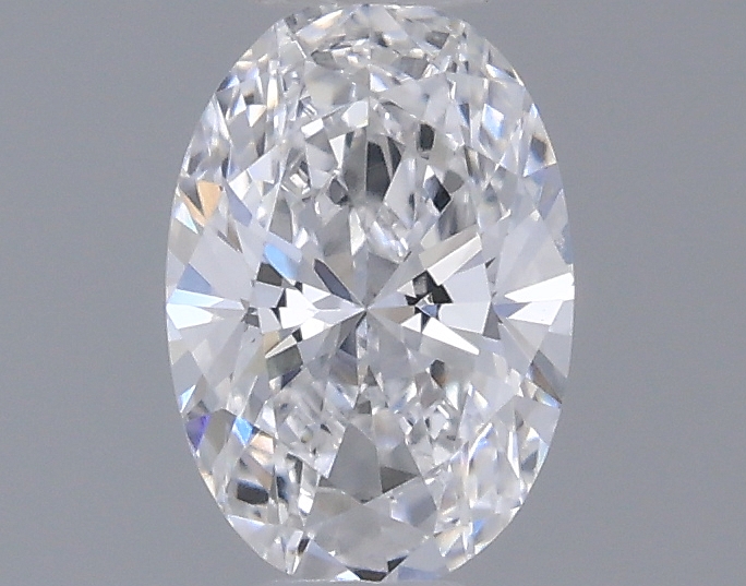Actual 0.33 carat D Oval lab-grown diamond