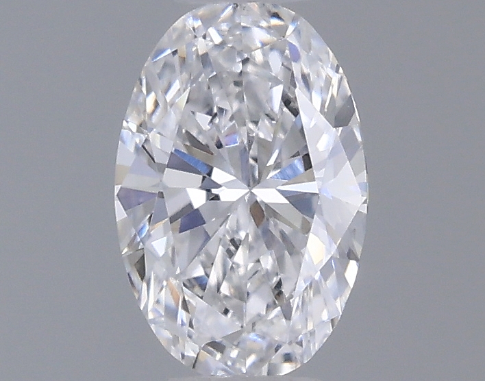 Actual 0.33 carat D Oval lab-grown diamond