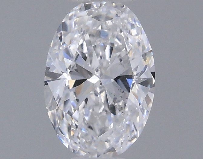 Actual 0.34 carat D Oval lab-grown diamond