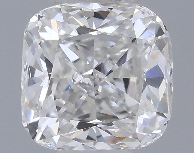 Actual 0.31 carat E Cushion lab-grown diamond