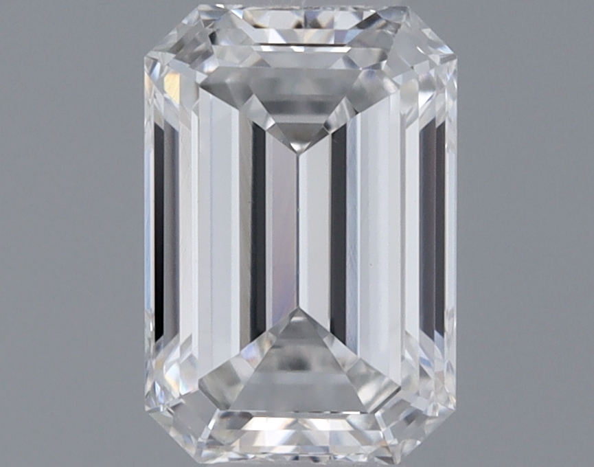 Actual 0.33 carat D Emerald lab-grown diamond