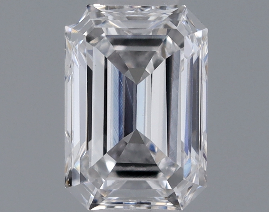 Actual 0.33 carat D Emerald lab-grown diamond