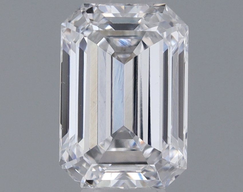 Actual 0.32 carat D Emerald lab-grown diamond