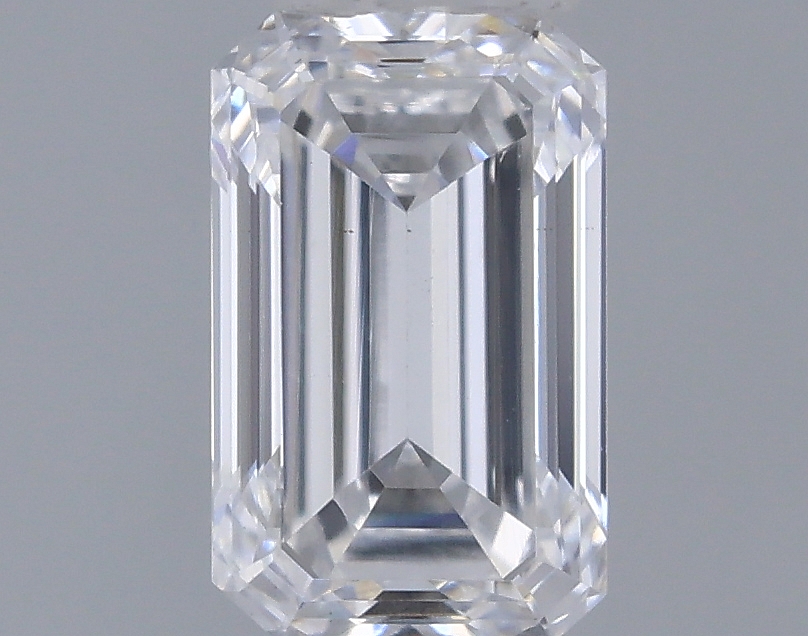 Actual 0.3 carat D Emerald lab-grown diamond