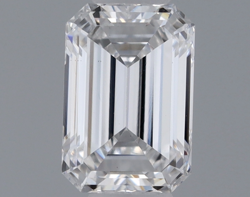 Actual 0.33 carat E Emerald lab-grown diamond