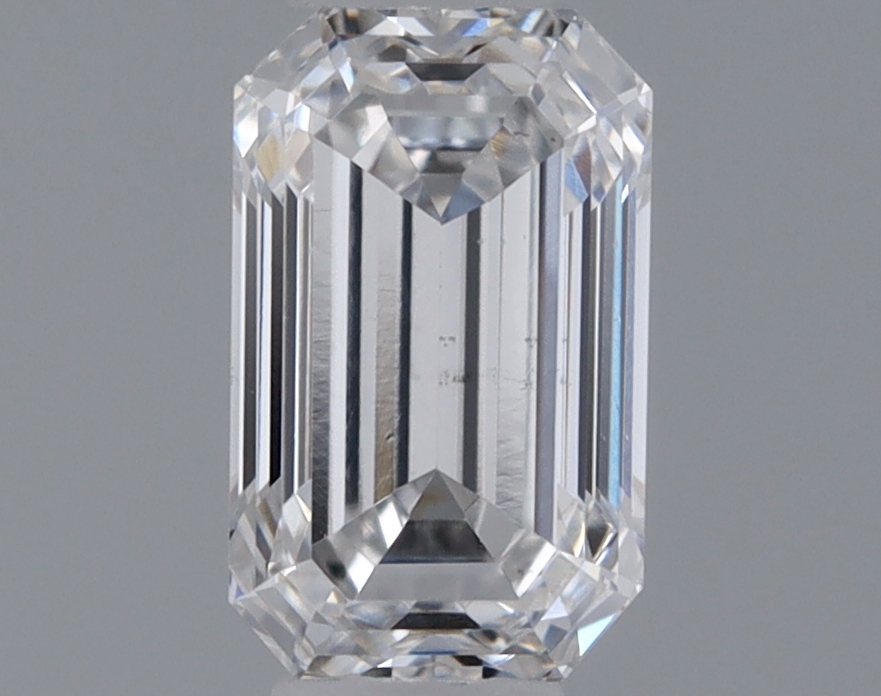Actual 0.32 carat E Emerald lab-grown diamond