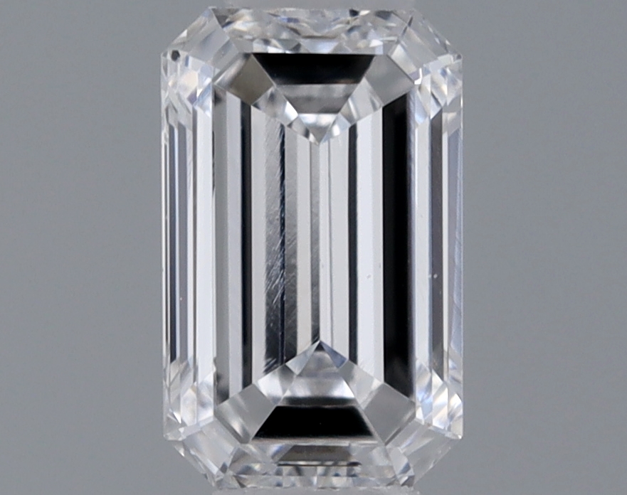 Actual 0.33 carat D Emerald lab-grown diamond