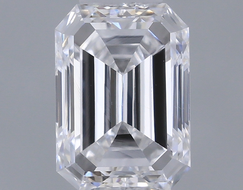 Actual 0.33 carat D Emerald lab-grown diamond