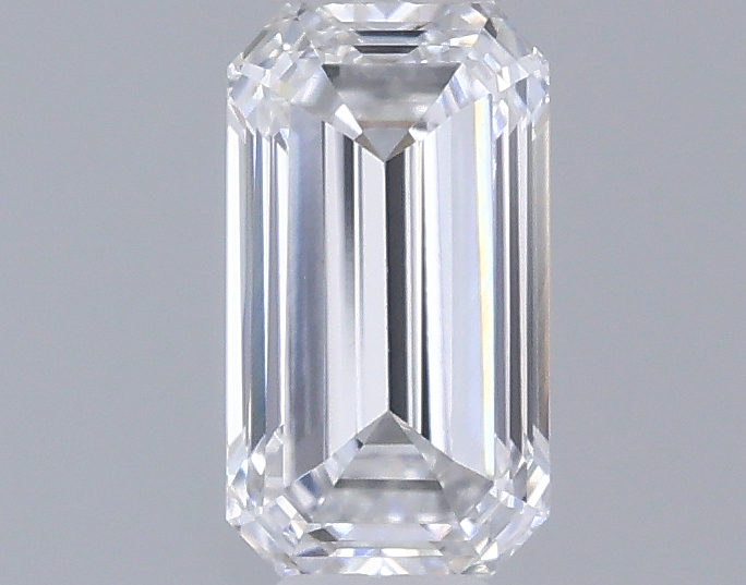 Actual 0.37 carat D Emerald lab-grown diamond