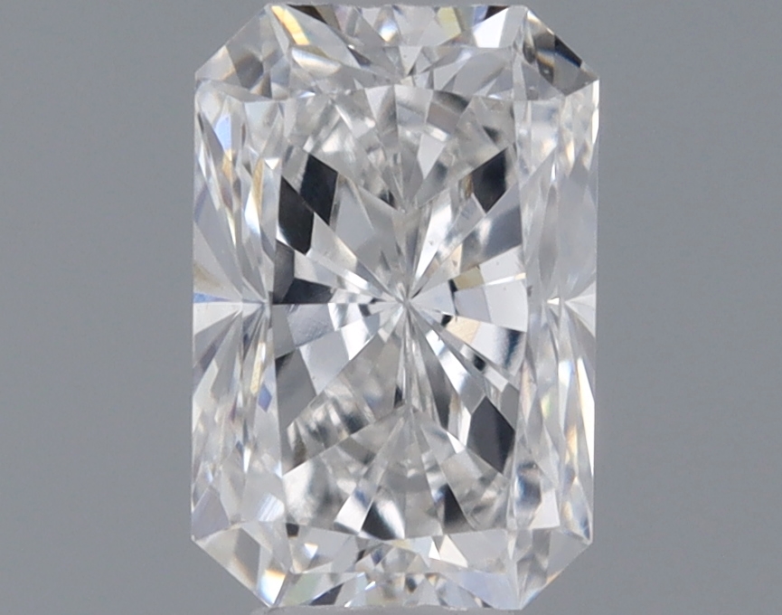 Actual 0.33 carat E Radiant lab-grown diamond