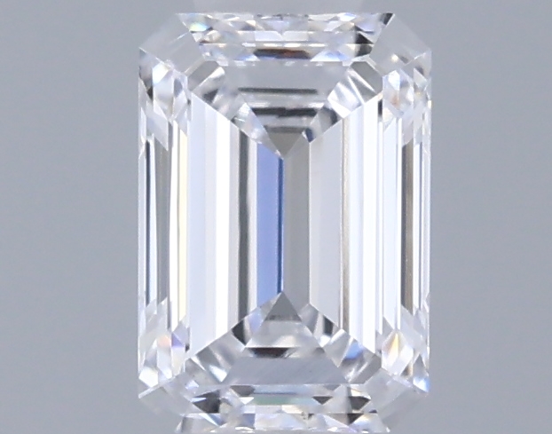Actual 0.37 carat D Emerald lab-grown diamond