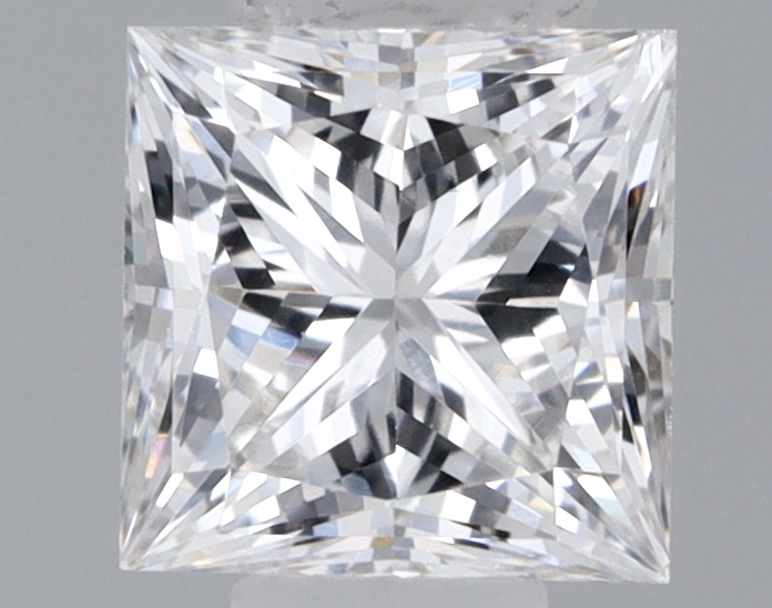Actual 0.3 carat E Princess lab-grown diamond