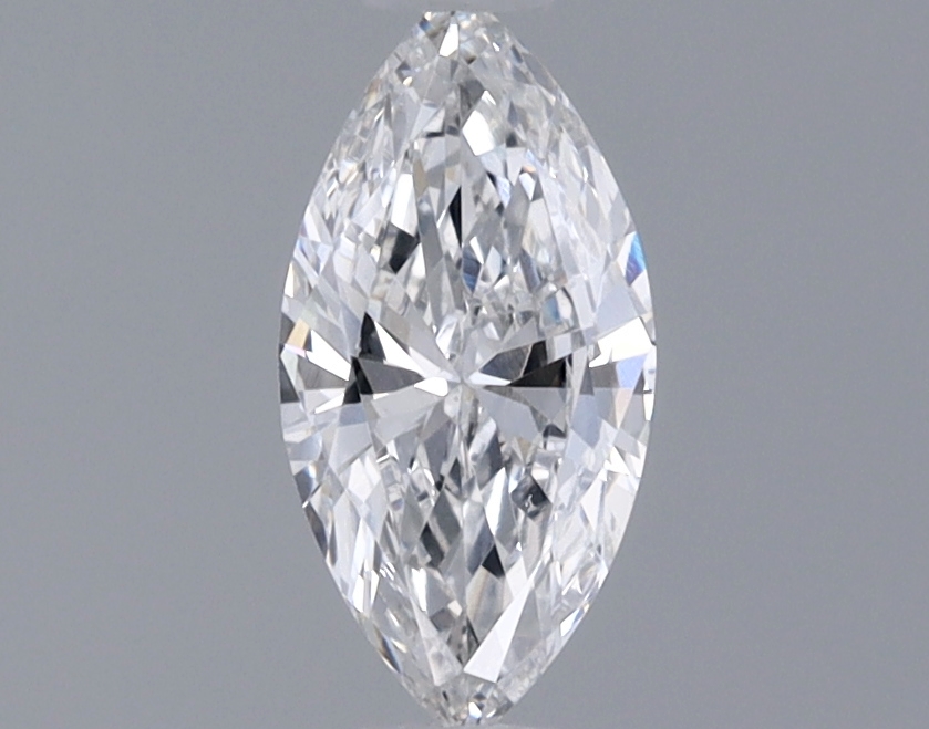 Actual 0.36 carat E Marquise lab-grown diamond