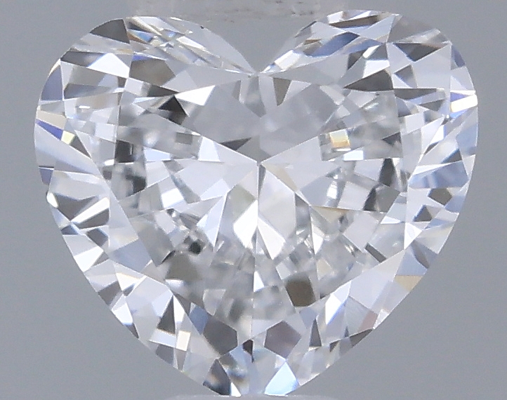 Actual 0.31 carat D Heart lab-grown diamond