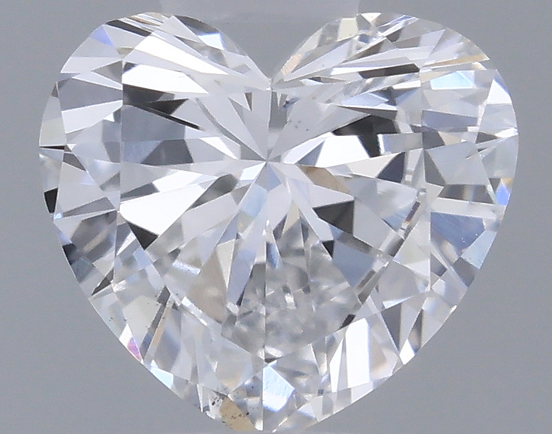Actual 0.37 carat E Heart lab-grown diamond