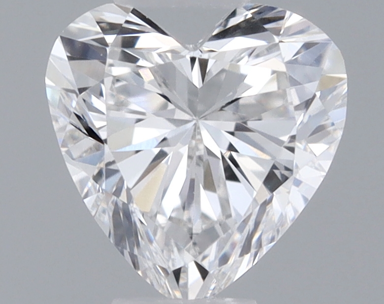 Actual 0.33 carat E Heart lab-grown diamond
