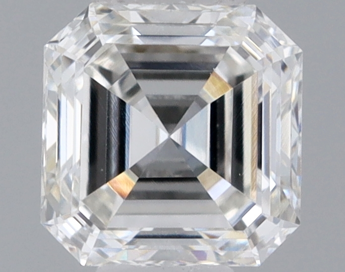 Actual 0.3 carat F Asscher lab-grown diamond