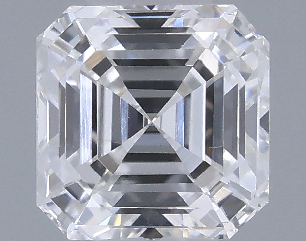 Actual 0.3 carat E Asscher lab-grown diamond