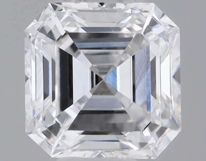 Actual 0.3 carat D Asscher lab-grown diamond