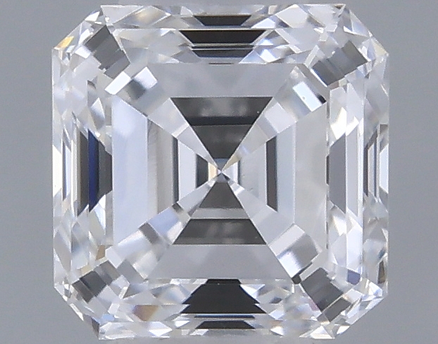 Actual 0.3 carat D Asscher lab-grown diamond