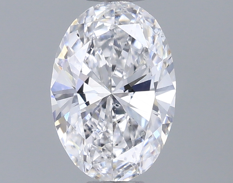 Actual 0.5 carat E Oval lab-grown diamond