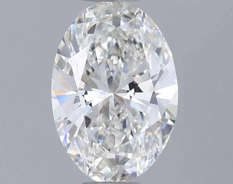 Actual 0.52 carat F Oval lab-grown diamond
